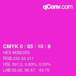 Color code: CMYK 0 / 85 / 10 / 8 | qconv.com