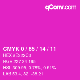 Color code: CMYK 0 / 85 / 14 / 11 | qconv.com