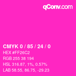 Color code: CMYK 0 / 85 / 24 / 0 | qconv.com