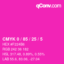 Color code: CMYK 0 / 85 / 25 / 5 | qconv.com