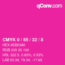 Color code: CMYK 0 / 85 / 32 / 8 | qconv.com