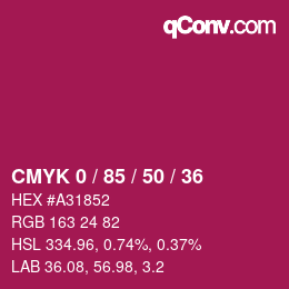 Color code: CMYK 0 / 85 / 50 / 36 | qconv.com
