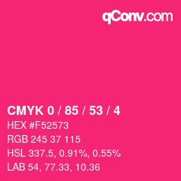 Color code: CMYK 0 / 85 / 53 / 4 | qconv.com