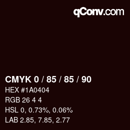 Farbcode: CMYK 0 / 85 / 85 / 90 | qconv.com