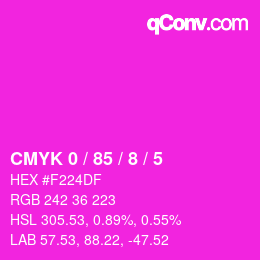 Color code: CMYK 0 / 85 / 8 / 5 | qconv.com