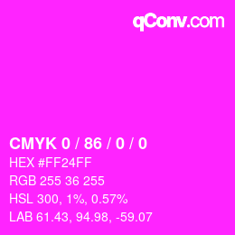 Color code: CMYK 0 / 86 / 0 / 0 | qconv.com