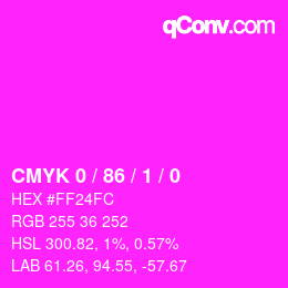 Color code: CMYK 0 / 86 / 1 / 0 | qconv.com