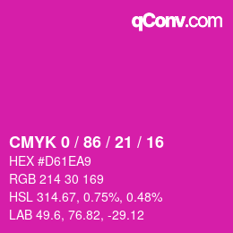 Color code: CMYK 0 / 86 / 21 / 16 | qconv.com