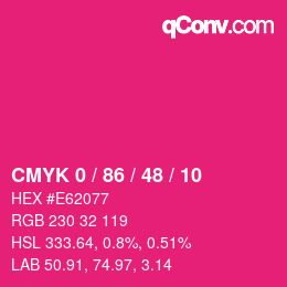 Color code: CMYK 0 / 86 / 48 / 10 | qconv.com