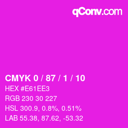 Color code: CMYK 0 / 87 / 1 / 10 | qconv.com