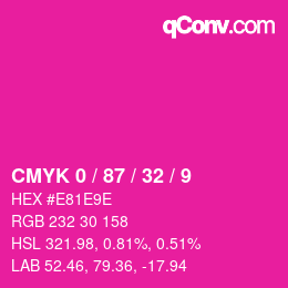 Color code: CMYK 0 / 87 / 32 / 9 | qconv.com