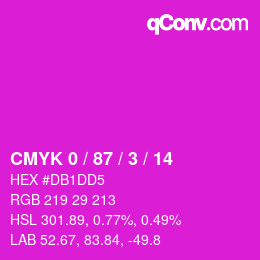 Color code: CMYK 0 / 87 / 3 / 14 | qconv.com