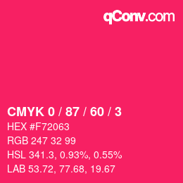 Color code: CMYK 0 / 87 / 60 / 3 | qconv.com