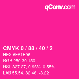 Color code: CMYK 0 / 88 / 40 / 2 | qconv.com