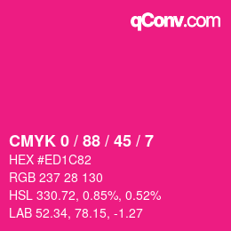 Color code: CMYK 0 / 88 / 45 / 7 | qconv.com