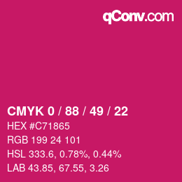 Color code: CMYK 0 / 88 / 49 / 22 | qconv.com