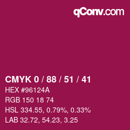 Color code: CMYK 0 / 88 / 51 / 41 | qconv.com