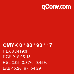 Color code: CMYK 0 / 88 / 93 / 17 | qconv.com
