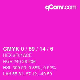 Color code: CMYK 0 / 89 / 14 / 6 | qconv.com