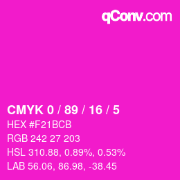 Color code: CMYK 0 / 89 / 16 / 5 | qconv.com