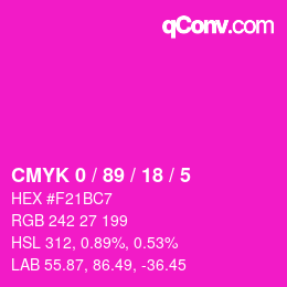 Color code: CMYK 0 / 89 / 18 / 5 | qconv.com