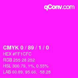 Color code: CMYK 0 / 89 / 1 / 0 | qconv.com
