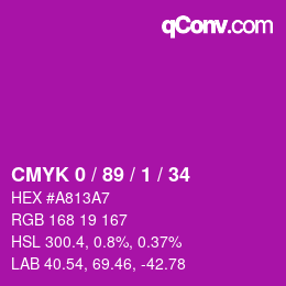Color code: CMYK 0 / 89 / 1 / 34 | qconv.com