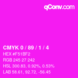 Color code: CMYK 0 / 89 / 1 / 4 | qconv.com