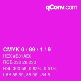 Color code: CMYK 0 / 89 / 1 / 9 | qconv.com