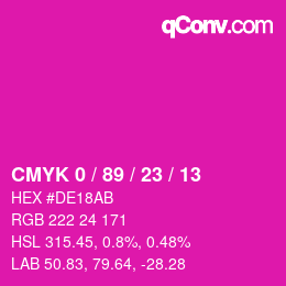 Color code: CMYK 0 / 89 / 23 / 13 | qconv.com