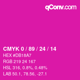 Color code: CMYK 0 / 89 / 24 / 14 | qconv.com