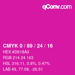 Color code: CMYK 0 / 89 / 24 / 16 | qconv.com