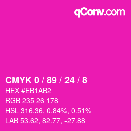 Color code: CMYK 0 / 89 / 24 / 8 | qconv.com