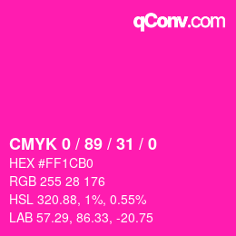 Color code: CMYK 0 / 89 / 31 / 0 | qconv.com