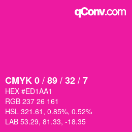 Color code: CMYK 0 / 89 / 32 / 7 | qconv.com