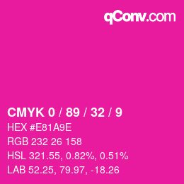 Color code: CMYK 0 / 89 / 32 / 9 | qconv.com