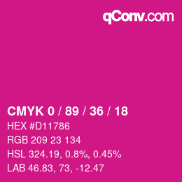 Código de color: CMYK 0 / 89 / 36 / 18 | qconv.com