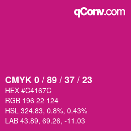 Color code: CMYK 0 / 89 / 37 / 23 | qconv.com