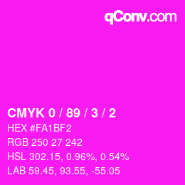 Color code: CMYK 0 / 89 / 3 / 2 | qconv.com