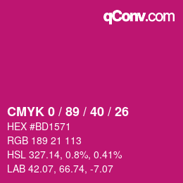 Color code: CMYK 0 / 89 / 40 / 26 | qconv.com