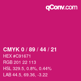 Color code: CMYK 0 / 89 / 44 / 21 | qconv.com