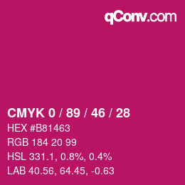 Color code: CMYK 0 / 89 / 46 / 28 | qconv.com