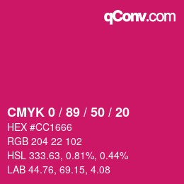 Color code: CMYK 0 / 89 / 50 / 20 | qconv.com