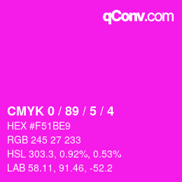 Color code: CMYK 0 / 89 / 5 / 4 | qconv.com