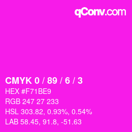 Color code: CMYK 0 / 89 / 6 / 3 | qconv.com