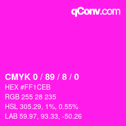 Color code: CMYK 0 / 89 / 8 / 0 | qconv.com