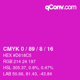 Color code: CMYK 0 / 89 / 8 / 16 | qconv.com