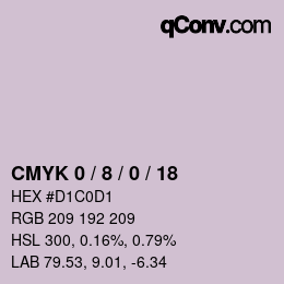 颜色代码: CMYK 0 / 8 / 0 / 18 | qconv.com
