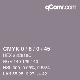 Color code: CMYK 0 / 8 / 0 / 45 | qconv.com