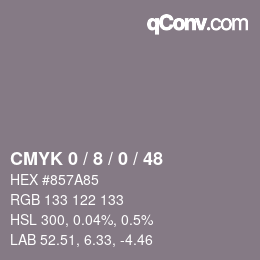 Color code: CMYK 0 / 8 / 0 / 48 | qconv.com